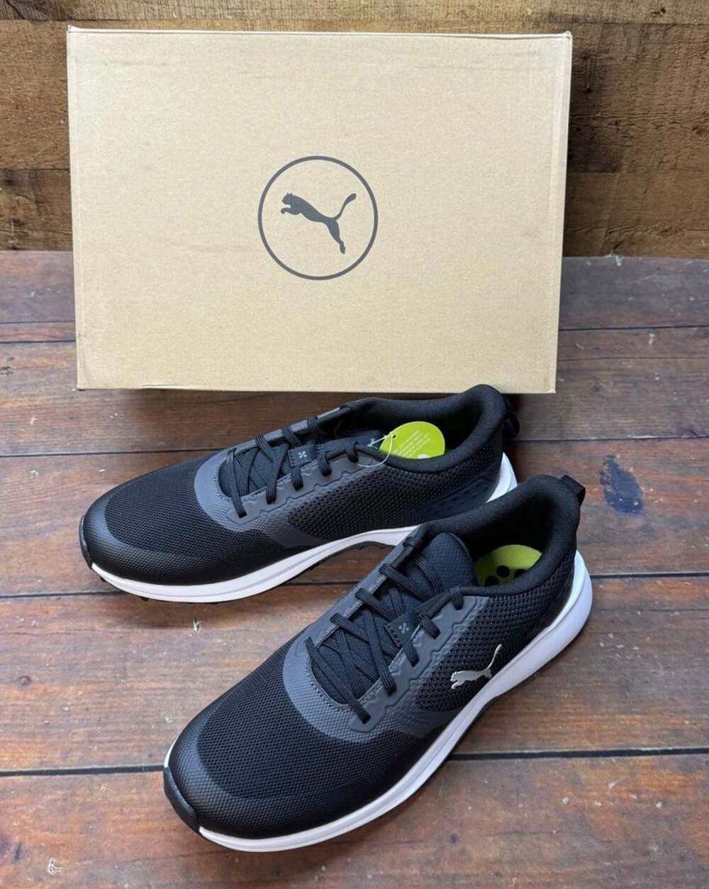 Puma Fusion Grip 6 Size 11.5 Black Asphalt Spikeless Golf Shoes